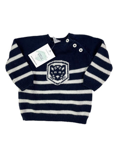 PETIT BATEAU 6 mois Pull en maille marine