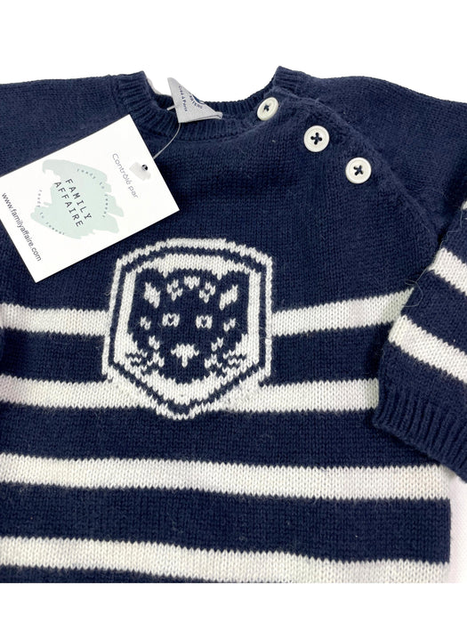 PETIT BATEAU 6 mois Pull en maille marine