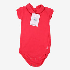 PETIT BATEAU 3 mois body rose col claudine