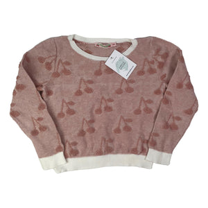 BONPOINT 6 ans Pull rose avec les cerises