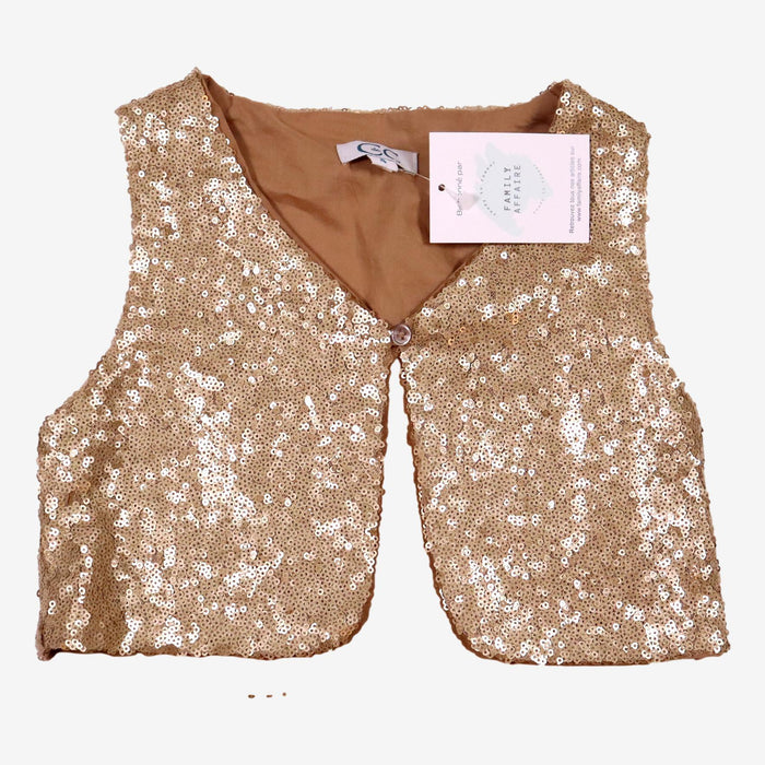 C de C 4 ans gilet paillettes dorées