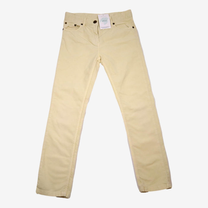 BONTON 10 ans pantalon en velours jaune pastel