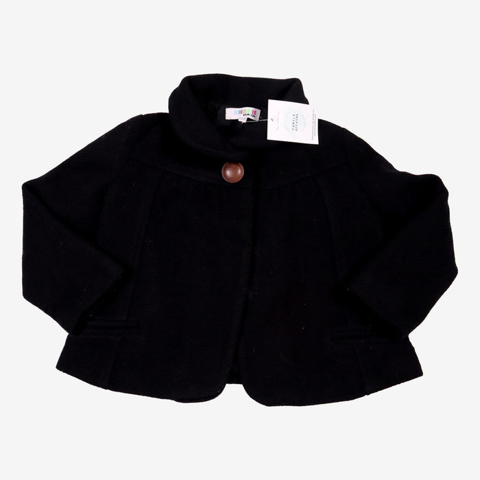 BASH 4/6 ans manteau noir laine