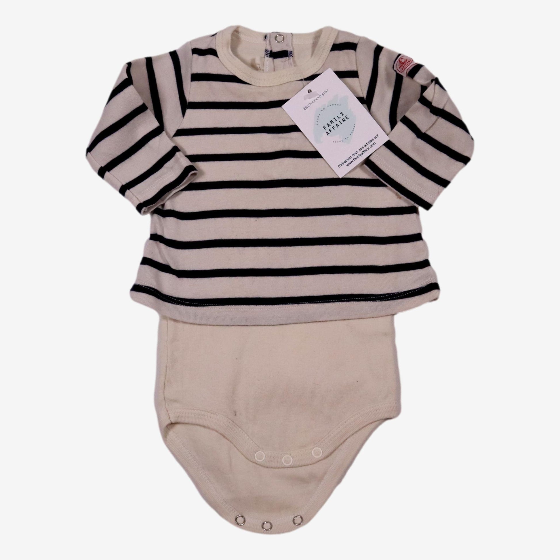 PETIT BATEAU 3 mois body tee shirt