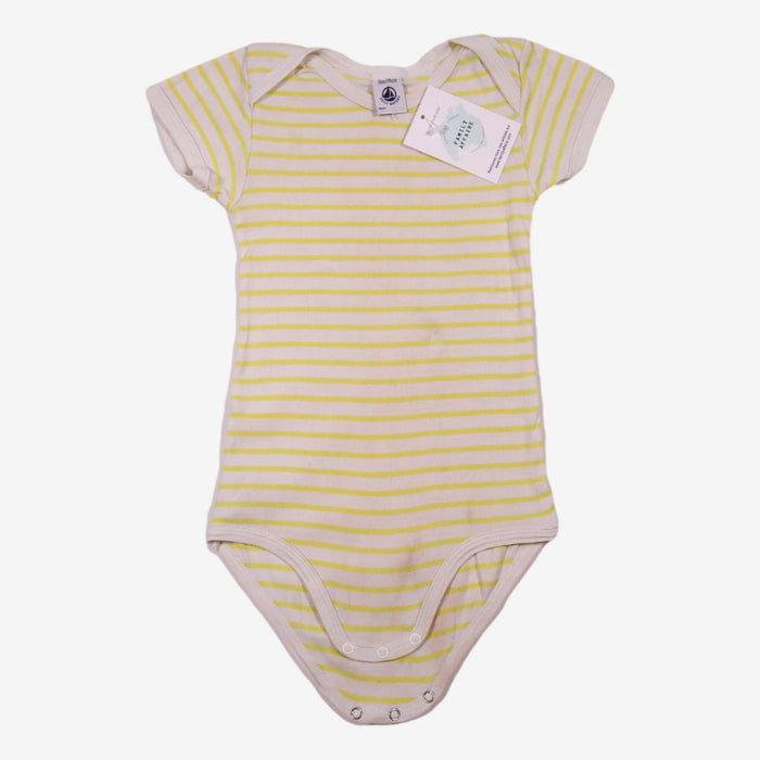 PETIT BATEAU 3 ans body rayé jaune