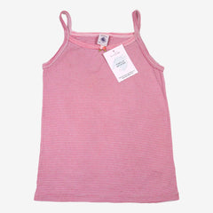 PETIT BATEAU 8 ans tee sirt débardeur rayée rose