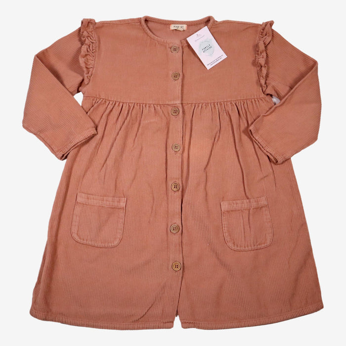 MARLOT 6 ans robe cotelé velours vieux rose