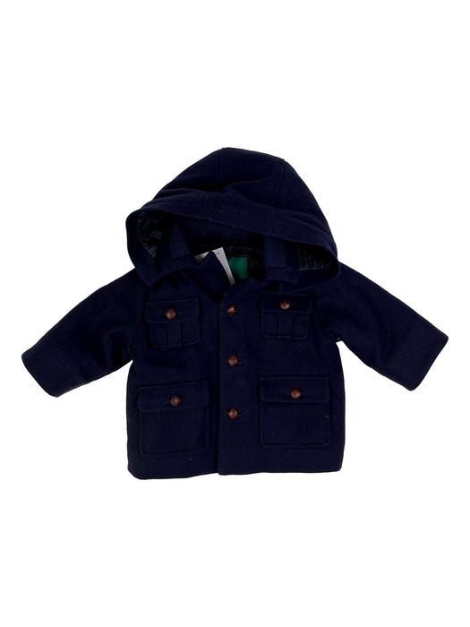 JACADI 6 mois Manteau Caban bleu laine