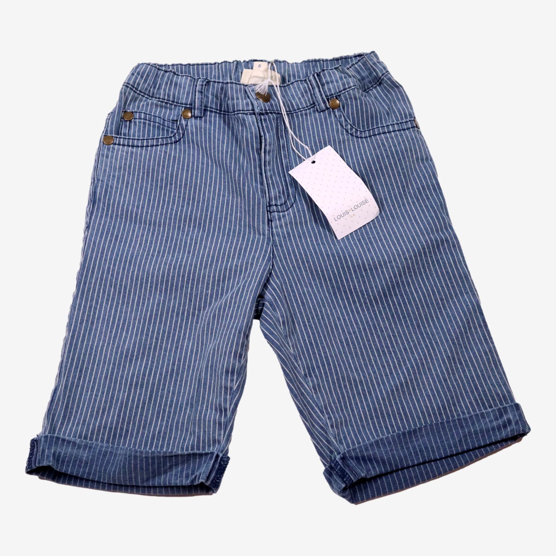 LOUIS LOUISE outlet 6 ans bermudas rayé bleu