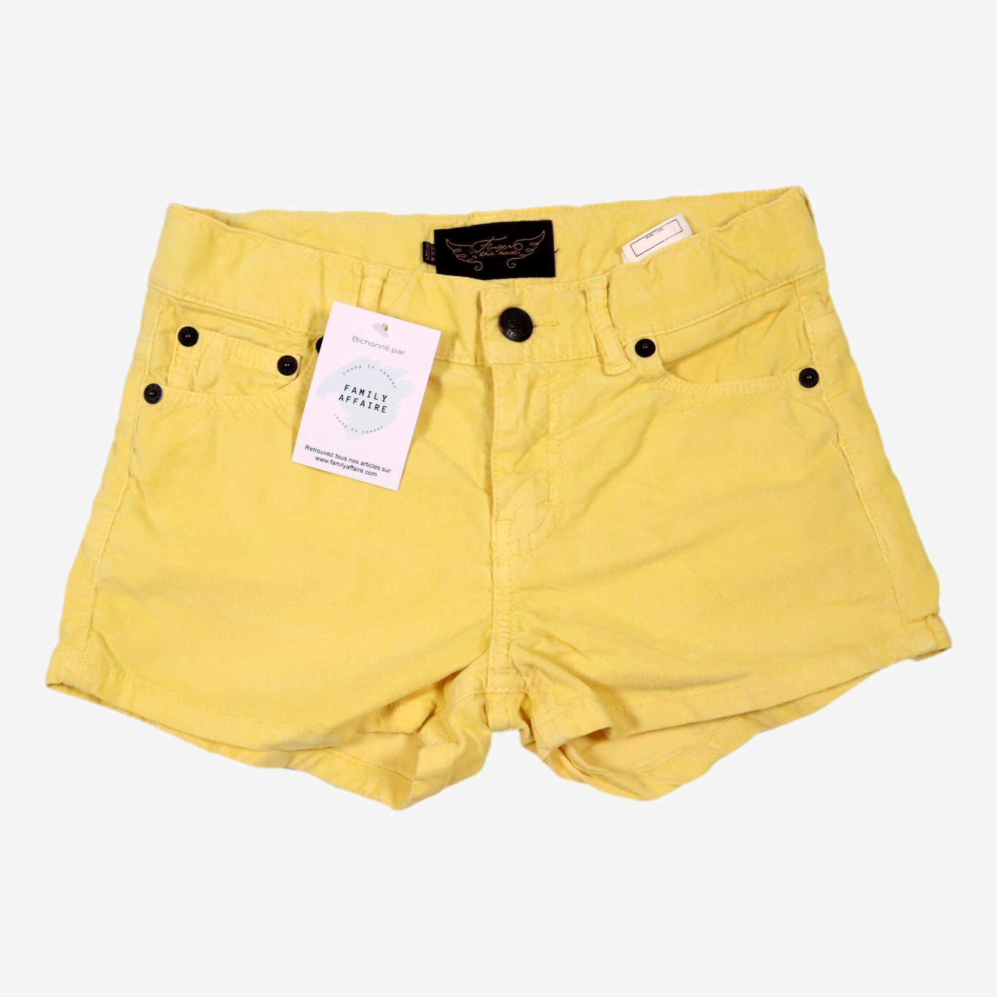 FINGER IN THE NOSE 12 ans short jaune velours