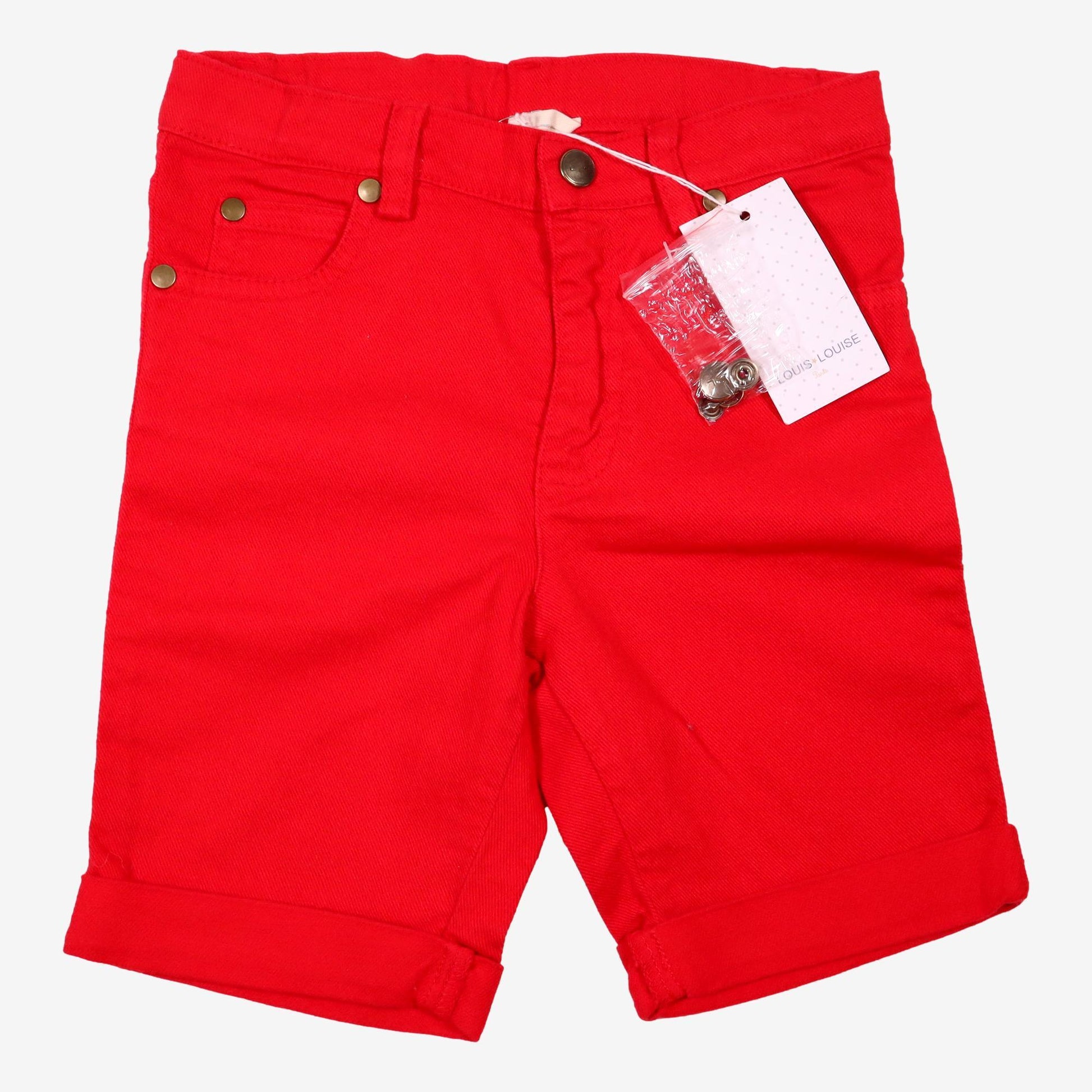 LOUIS LOUISE OUTLET 4 ans bermudas jean rouge