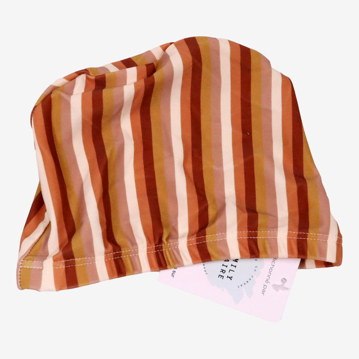 Bonnet de bain 2 à 5 ans rayure marron