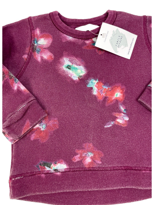 ZARA 3/4 ans Pull sweat violet avec fleurs