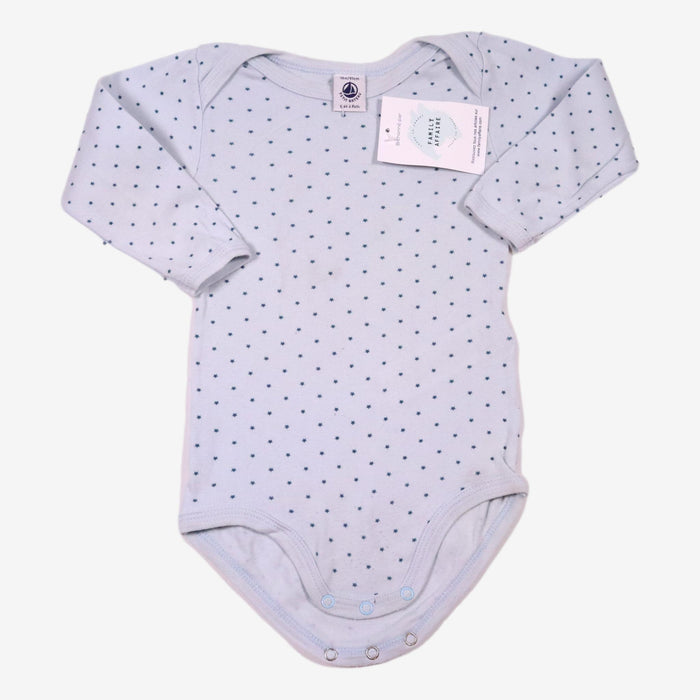 PETIT BATEAU 18 mois Body bleu imprimé étoiles