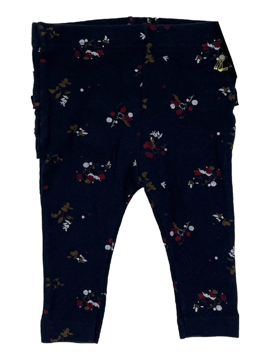 PETIT BATEAU 3 mois legging bleu a fleurs