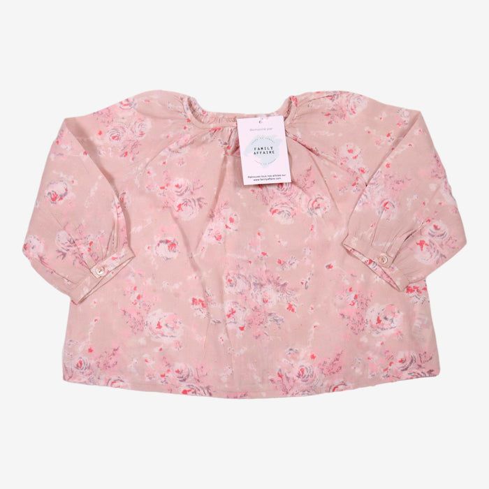 BONPOINT 2 ans blouse rose avec des fleurs