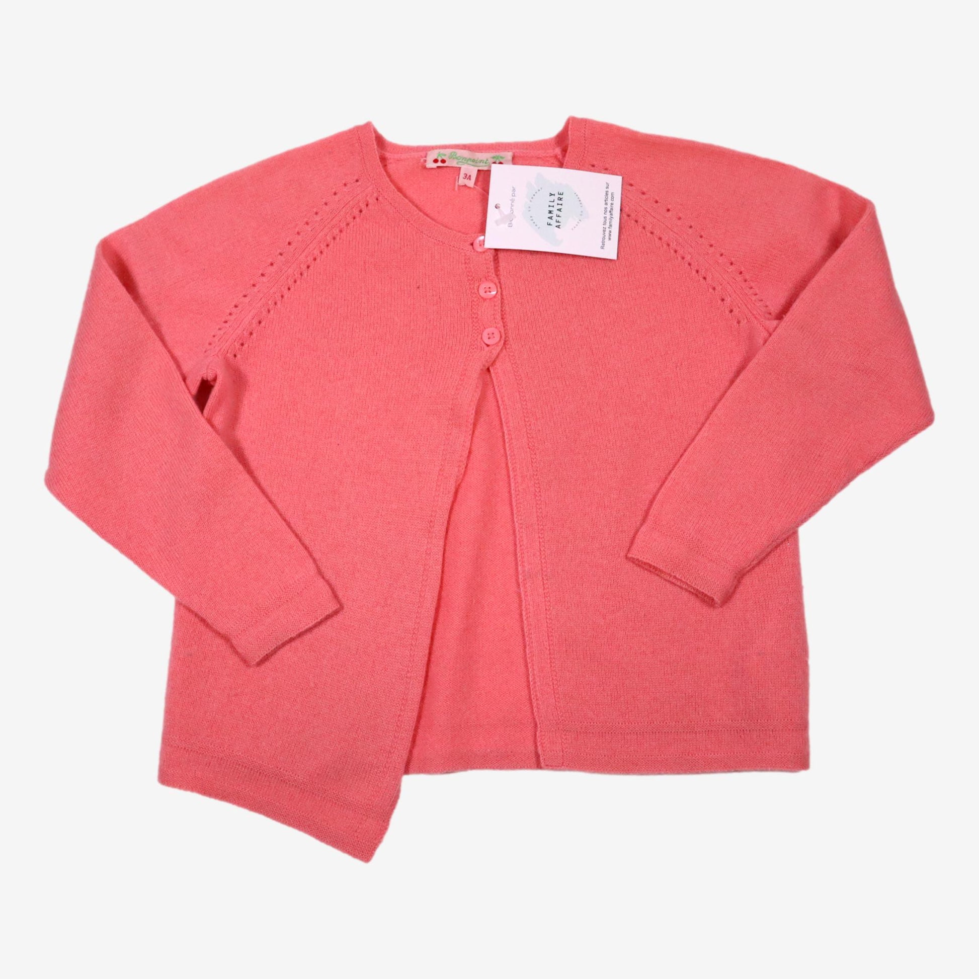 BONPOINT 3 ans gilet rose