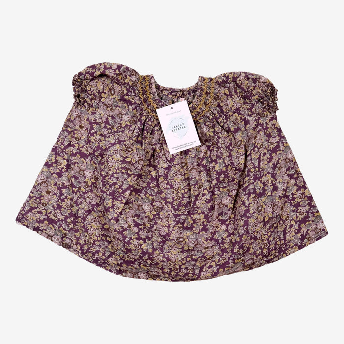 BONPOINT 2 ans blouse fleur violet