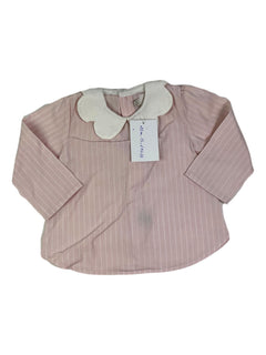 SO CLAM 12 mois Blouse rose rayée col feston