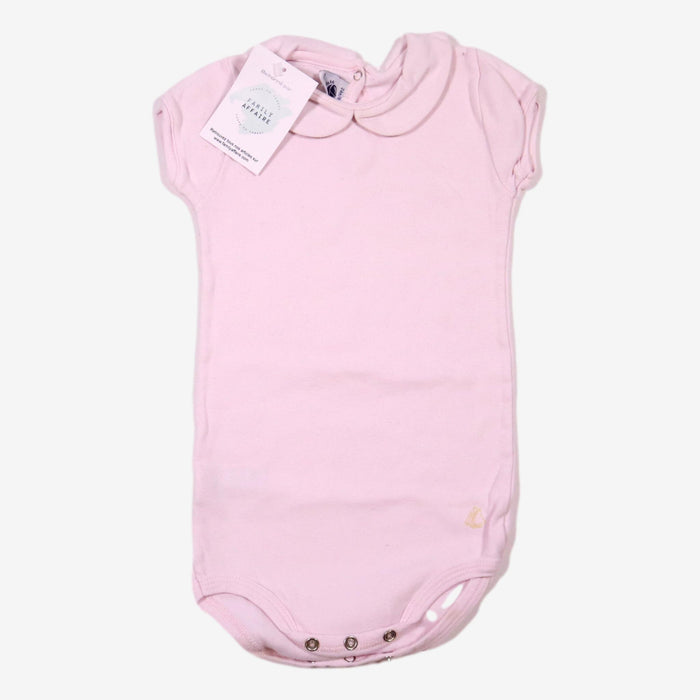 PETIT BATEAU 2 ans Body rose col claudine