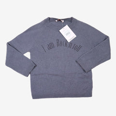 NUMAE 4 ans pull bleu/gris en cachemire