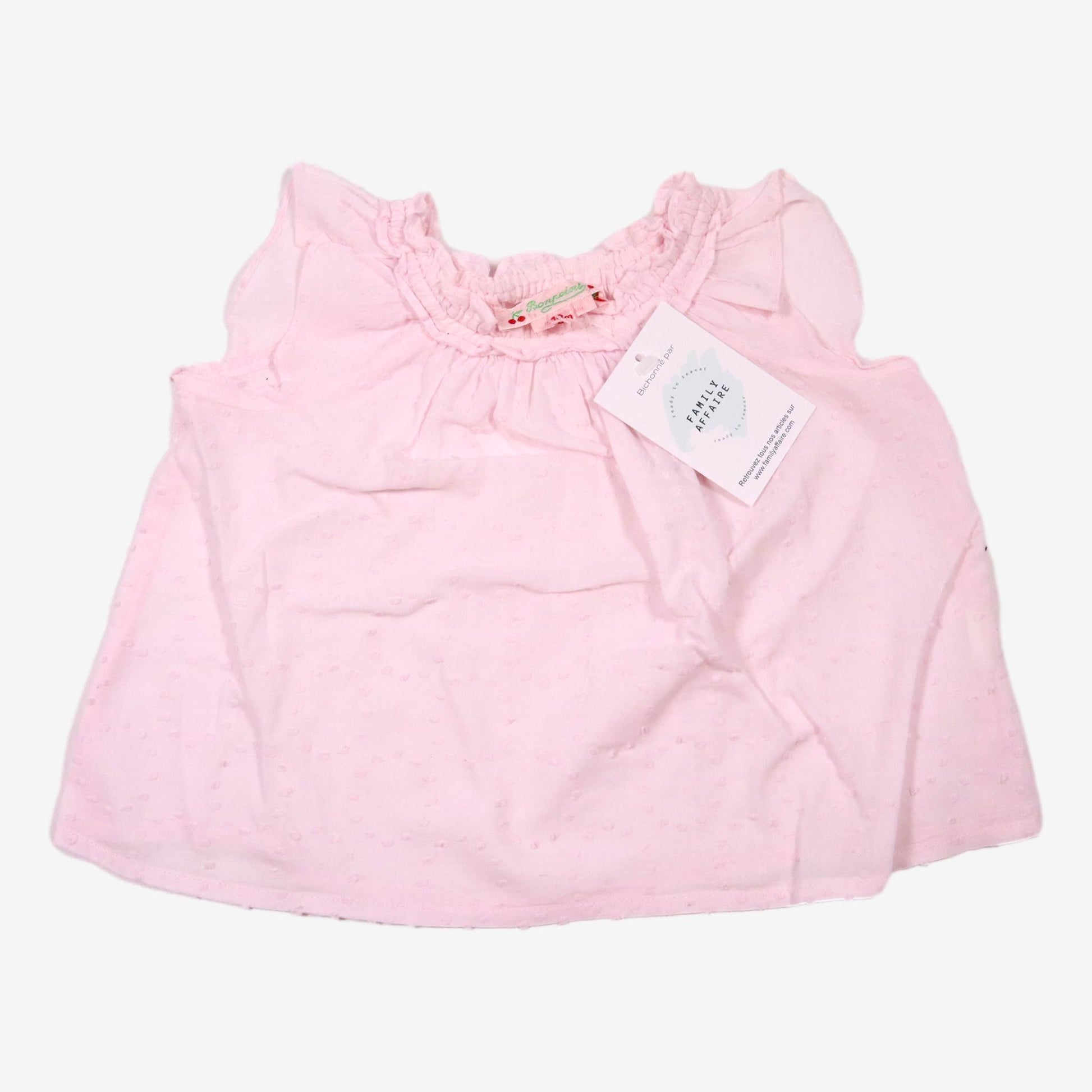 BONPOINT 18 mois blouse rose à points