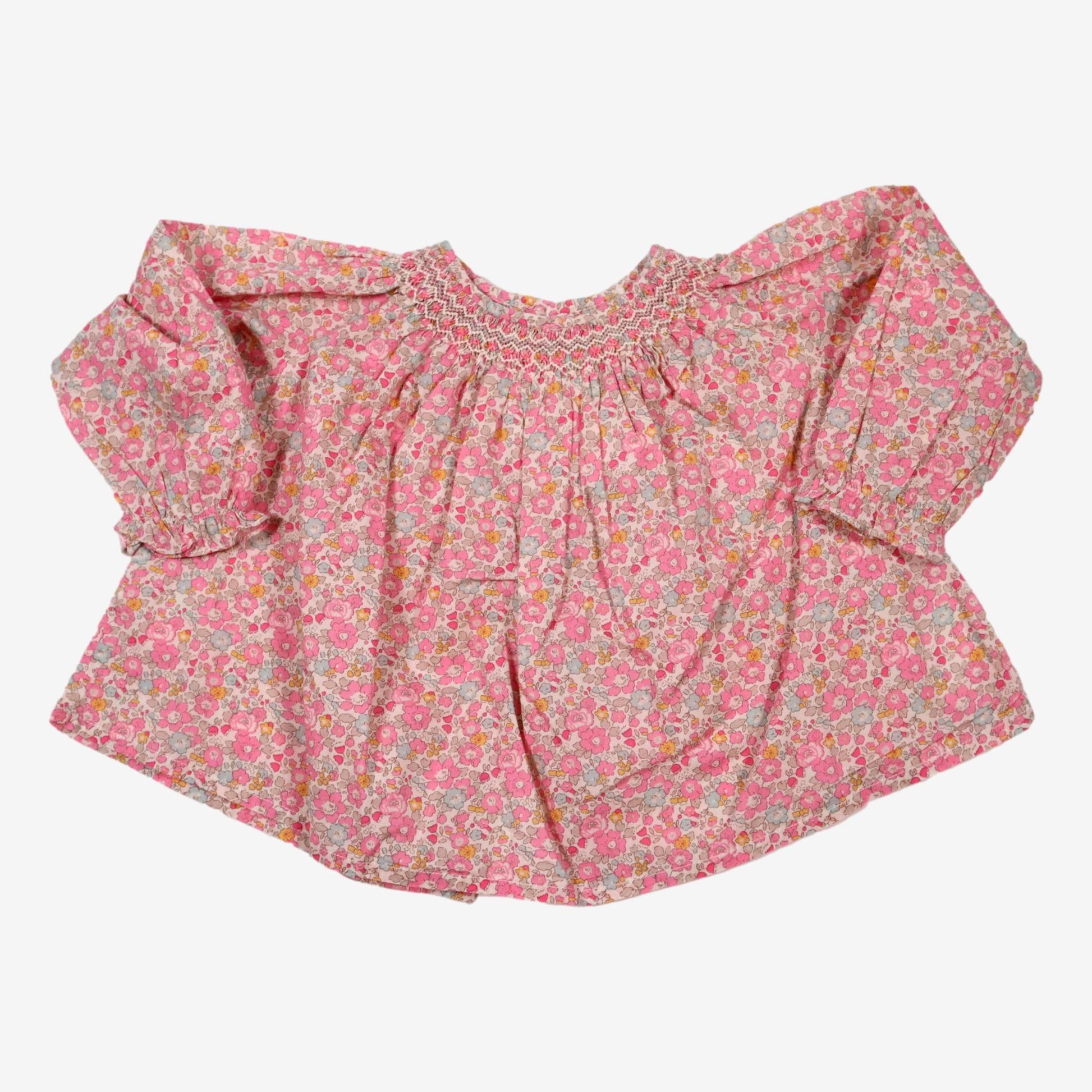 BONPOINT 12 mois blouse rose liberty