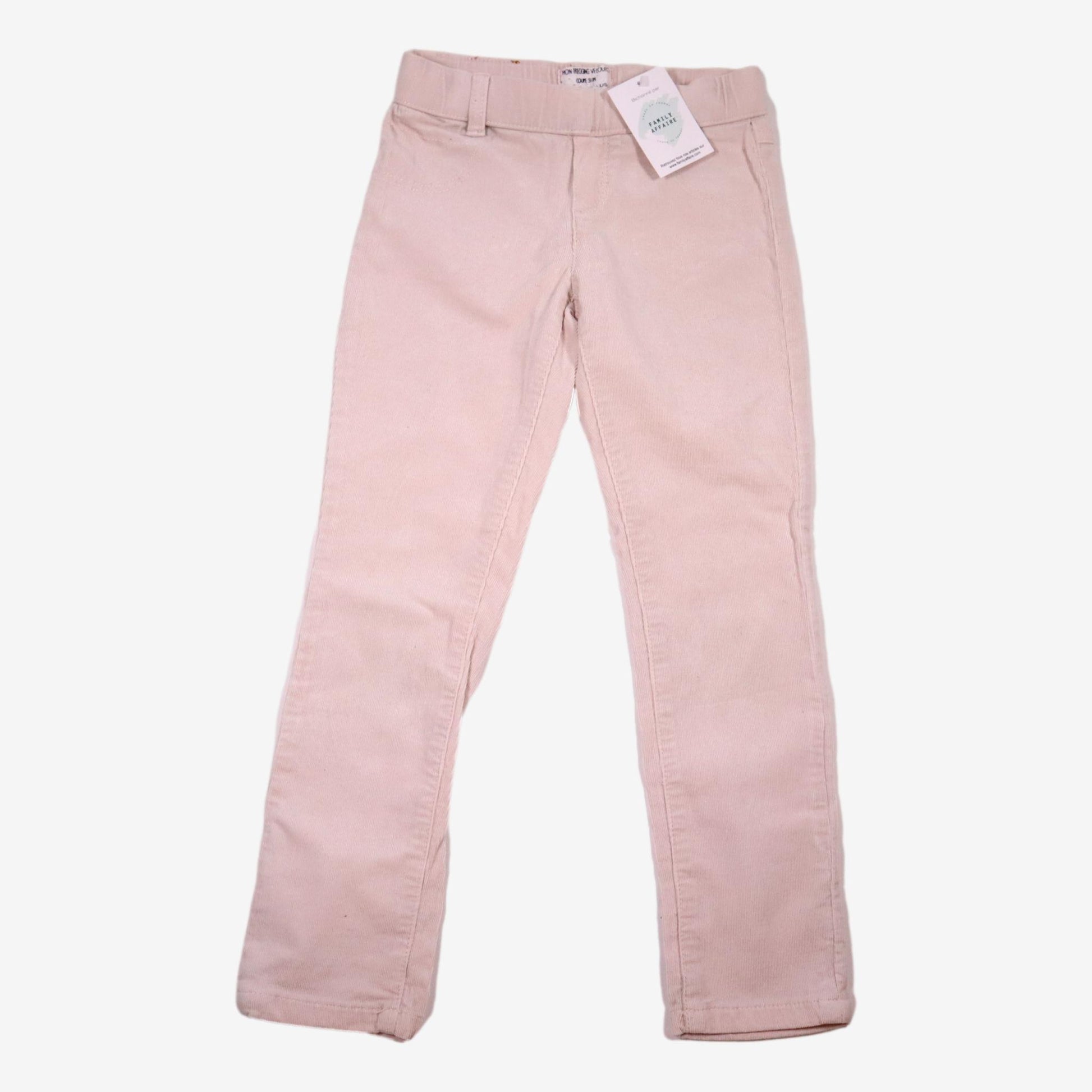 CYRILLUS 7 ans pantalon rose clair en velours côtelé