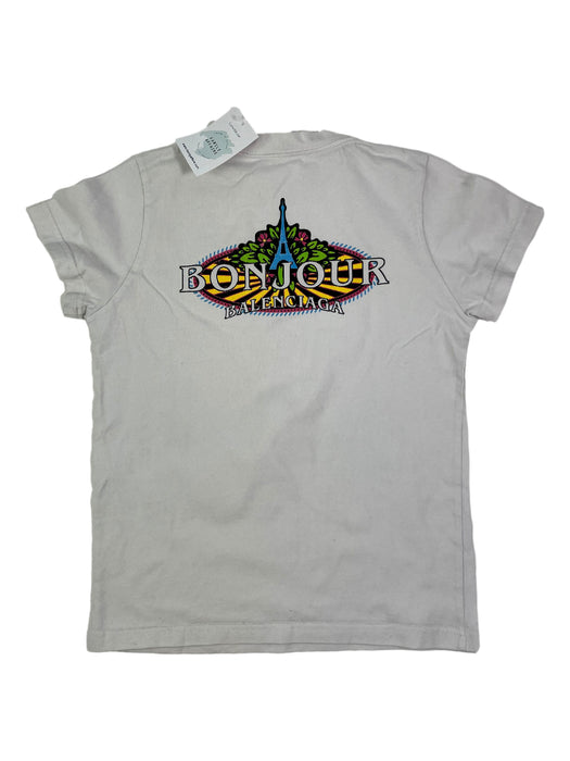 BALENCIAGA 8 ans tee shirt blanc et dessin tour eiffel