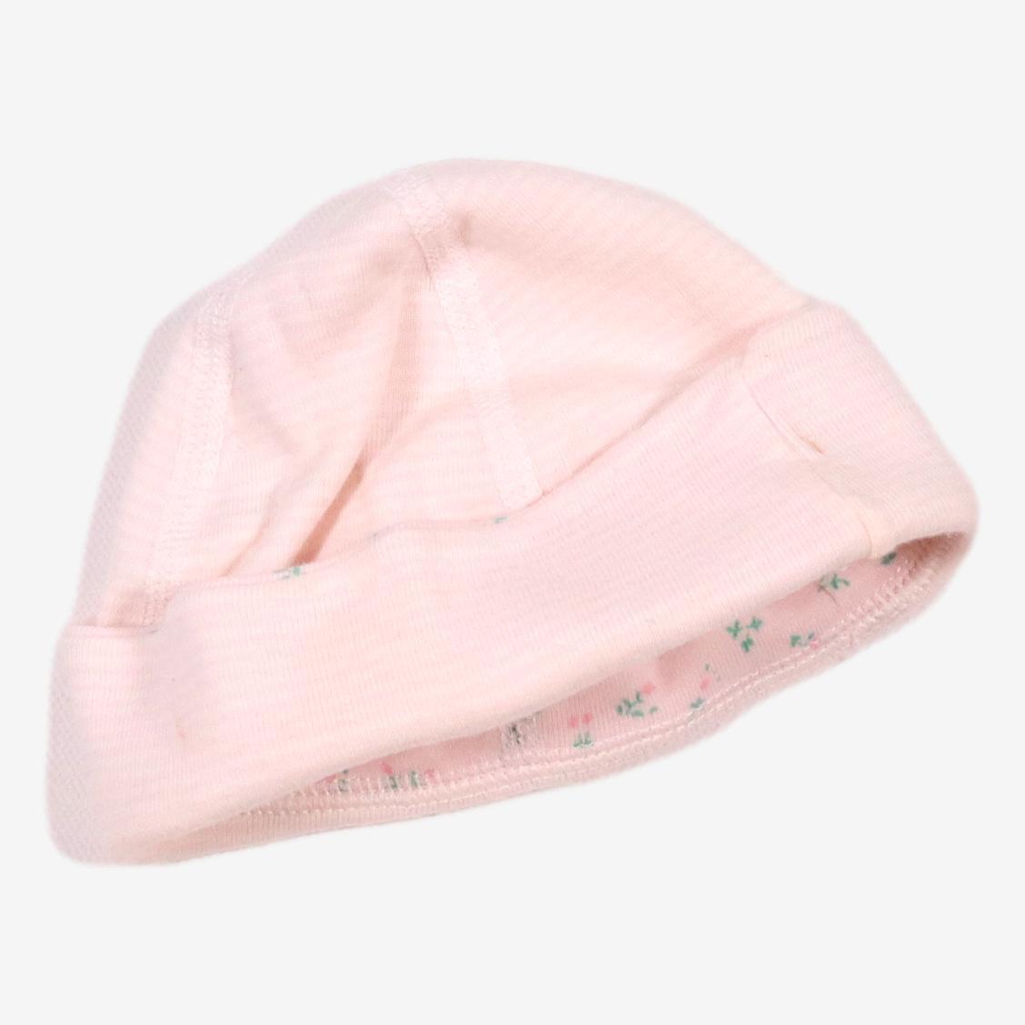 PETIT BATEAU 1 mois bonnet rose petites fleurs