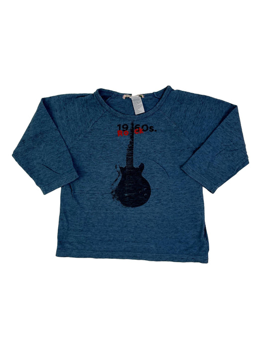 BONPOINT 2 ans tee shirt bleu guitare