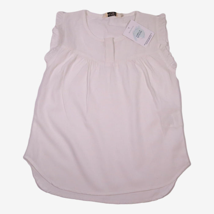 KAPORAL 10 ans blouse blanche volant sur épaule