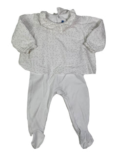 JACADI 12 mois Pyjama blanc avec blouse