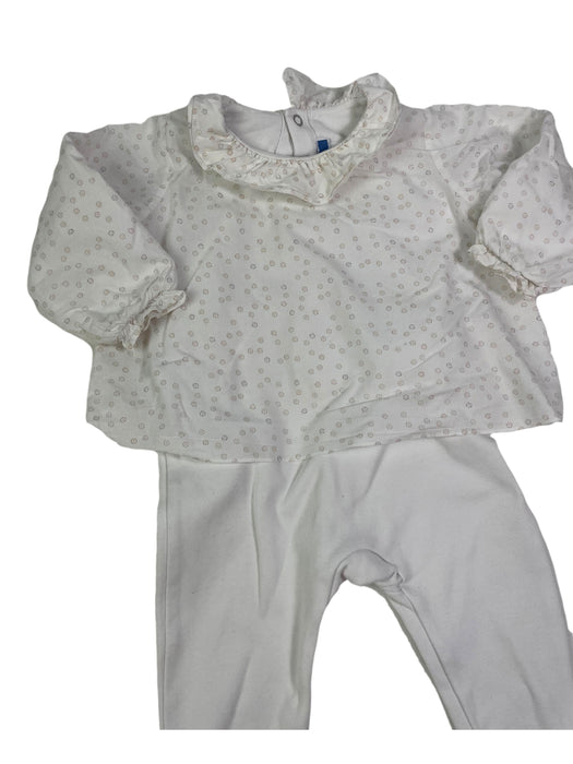 JACADI 12 mois Pyjama blanc avec blouse