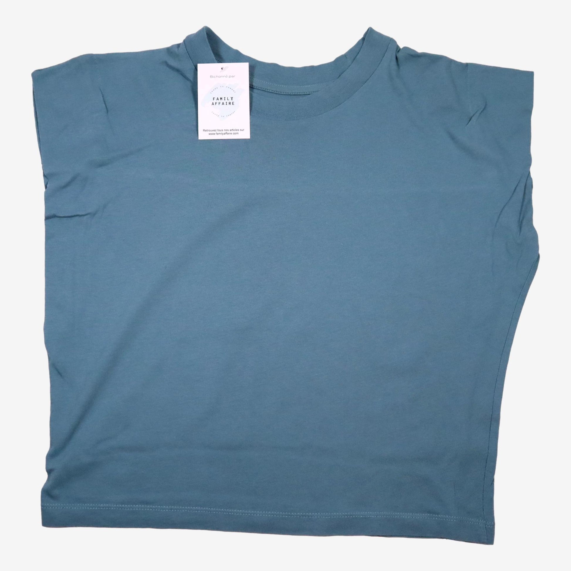 BELLEROSE 10 ans t-shirt sans manche bleu