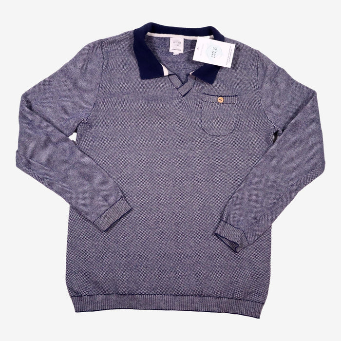 CARREMENT BEAU 10 ans pull polo bleu