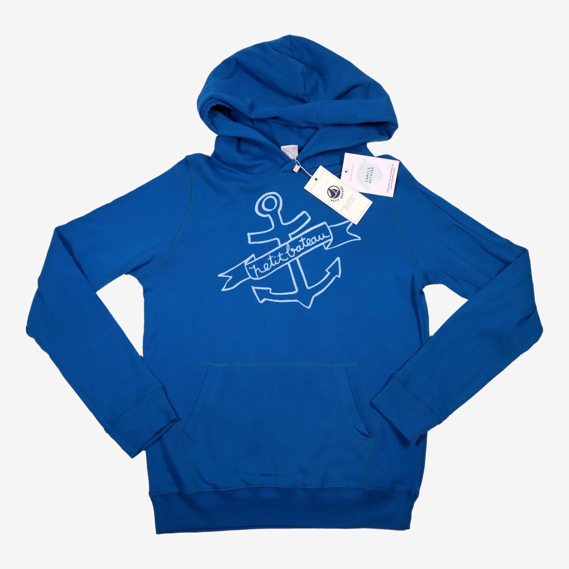 PETIT BATEAU 10 ans sweat bleu éclectique encre