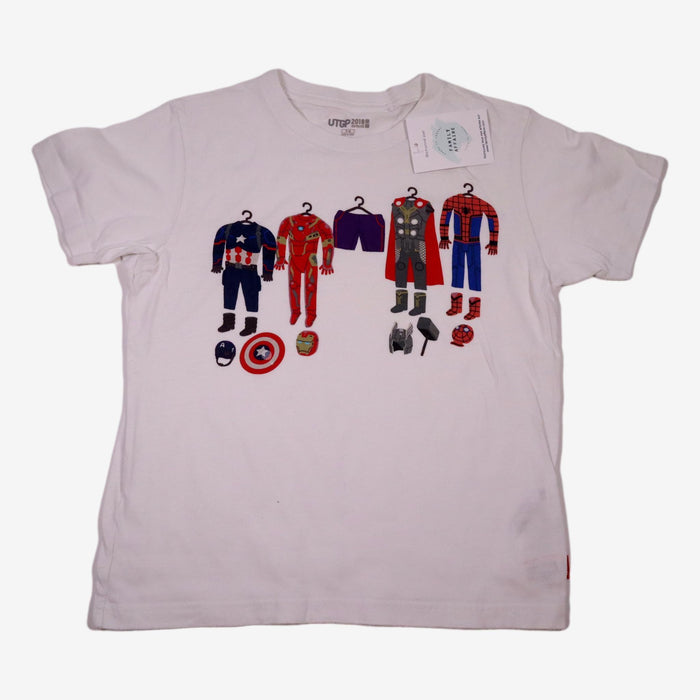 UNIQLO 8 ans t-shirt blanc tenues marvel