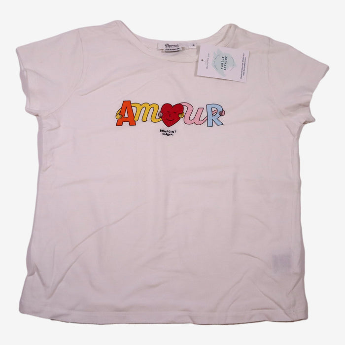 BONPOINT 8 ans t-shirt blanc "amour"