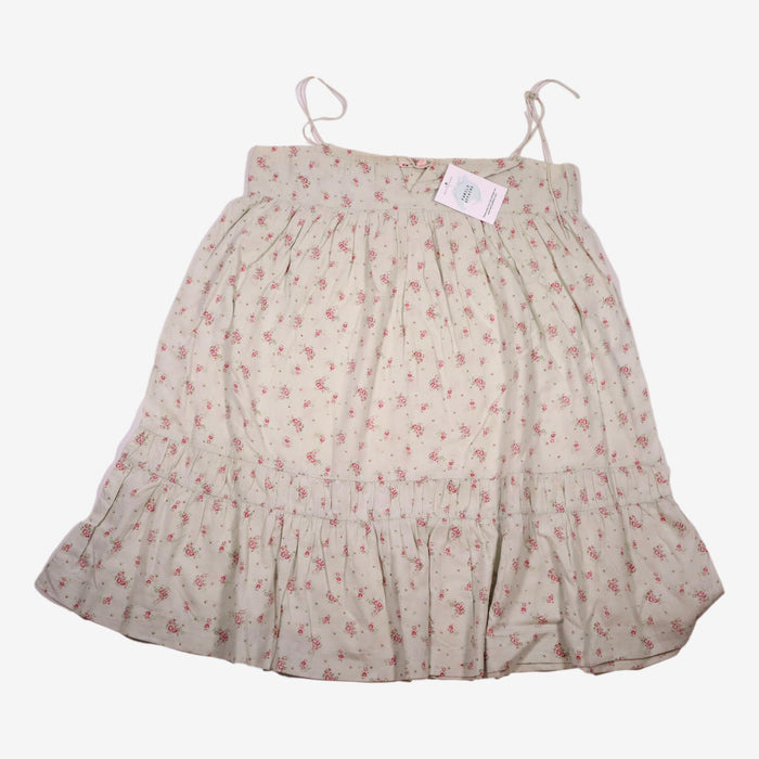 BONPOINT 6 ans robe a bretelle blanche et fleur rose