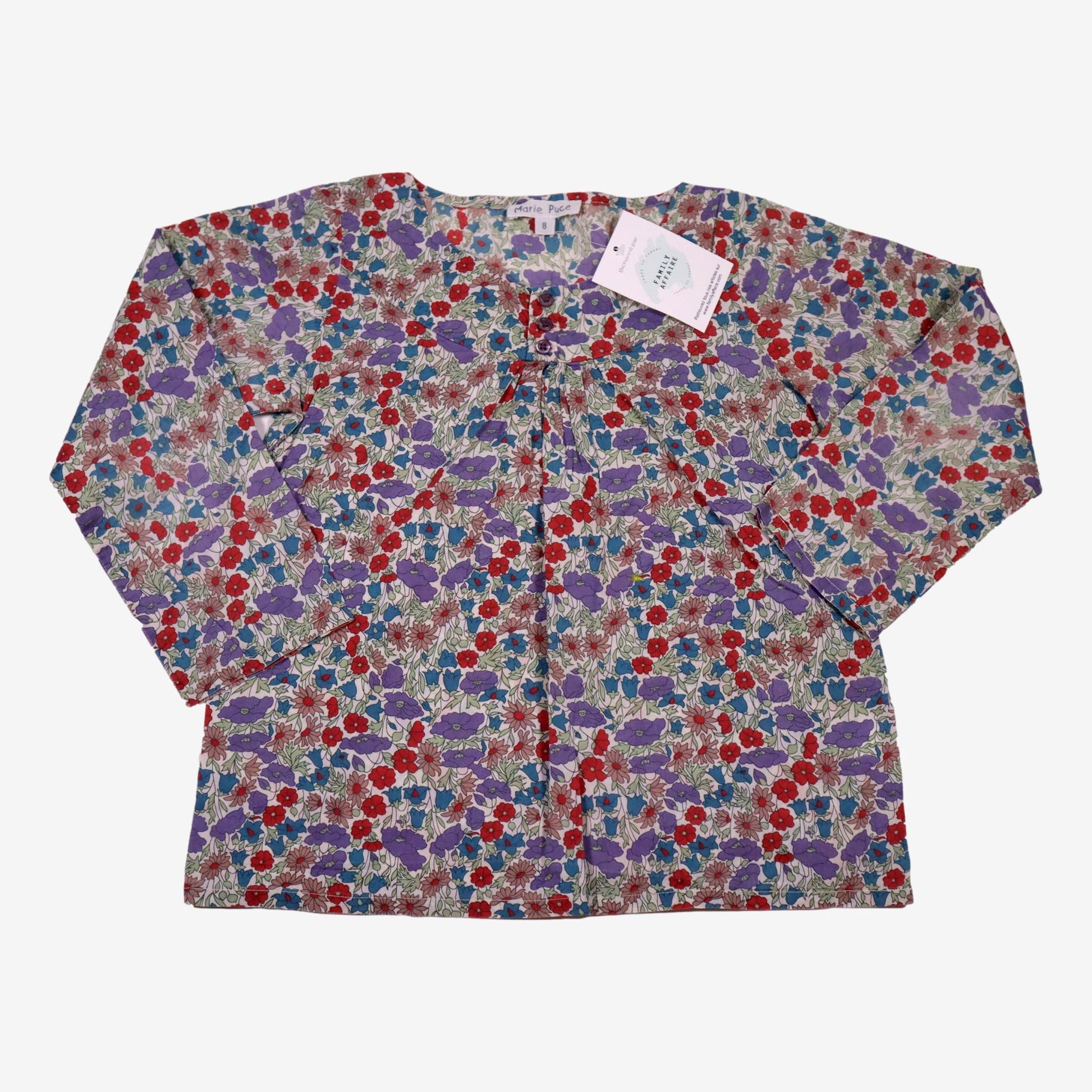 MARIE PUCE 8 ans blouse a fleur