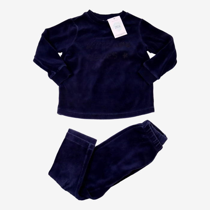 JACADI 4 ans ensemble pyjama bleu polaire