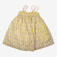 LISON 8 ans robe a fleurs jaune