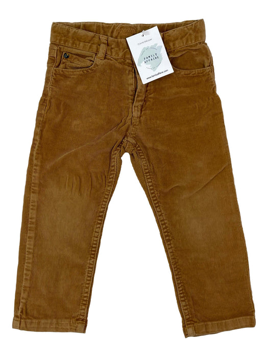 JACADI 2 ans pantalon velours marron camel