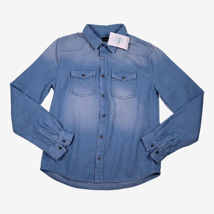 IKKS 14 ans chemise en jean bleu délavé