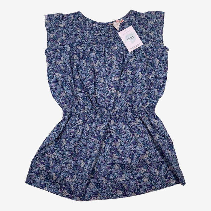 BONPOINT 6 ans robe fleurie bleue liberty