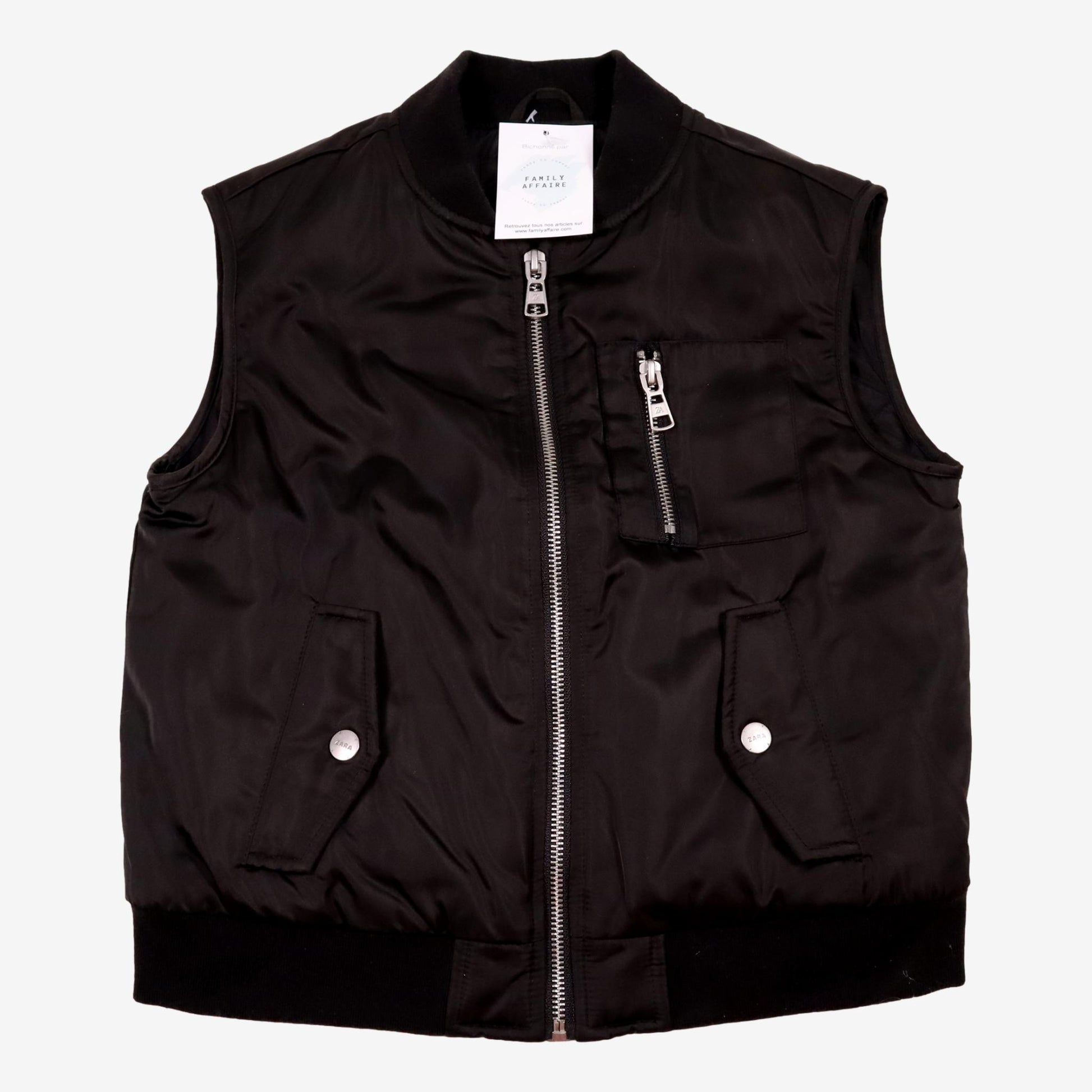 ZARA 6/7 ans blouson noir sans manches