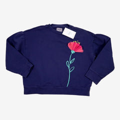 IL GUFO 10 ans Sweat bleu avec rose