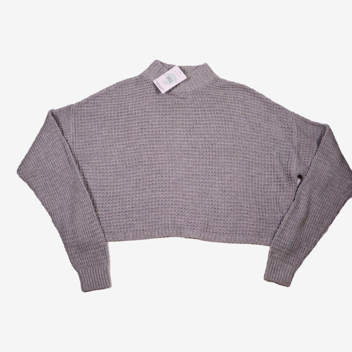 HOLLISTER 14 ans Pull crop en maille gris