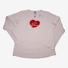 PETIT BATEAU 12 ans Tee-shirt coeur blanc